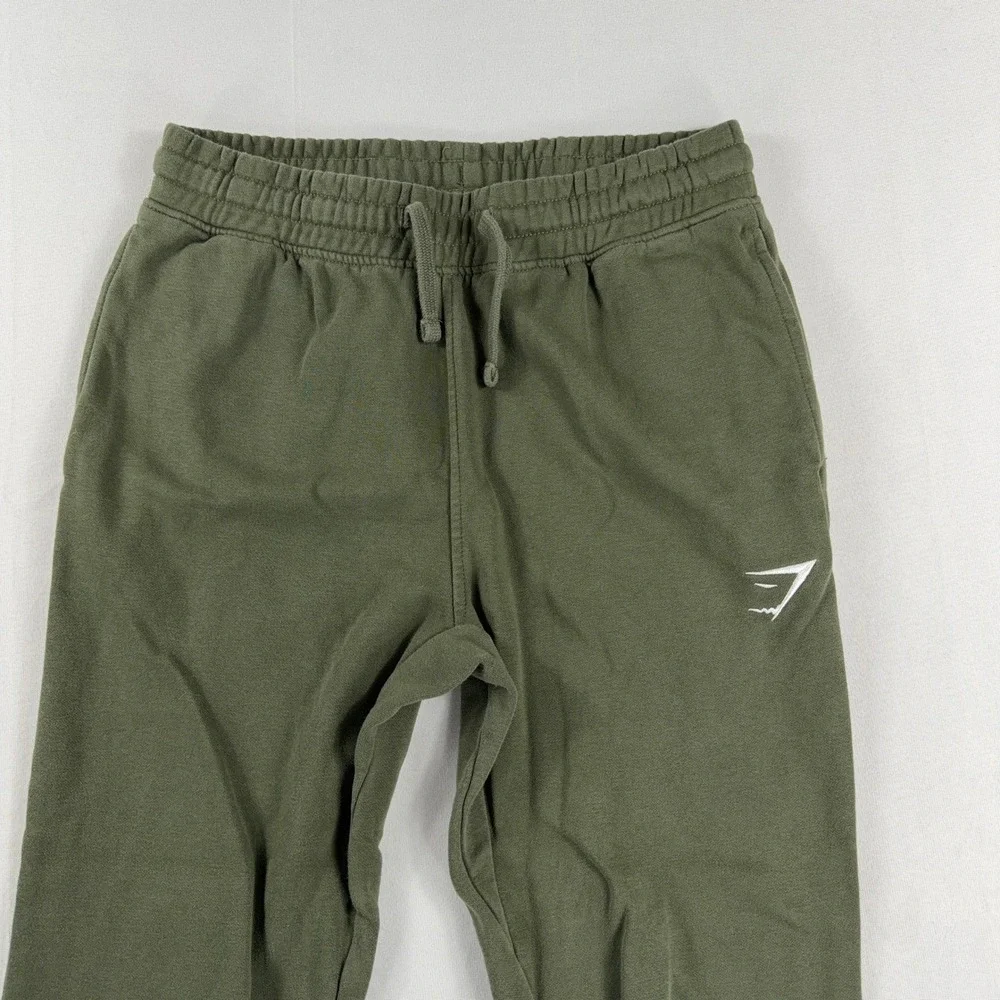 Gymshark Joggers Olive Green Tapered‎ Fleece Sweatpants Mens Small